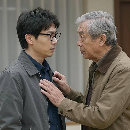 Intense Conversation Between Two Men