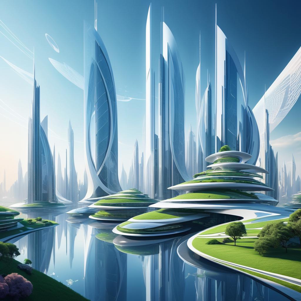 Futuristic Urban Fantasy Skyline Dreams