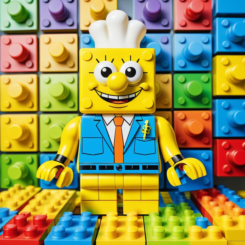 SpongeBob SquarePants as a Lego Figurine