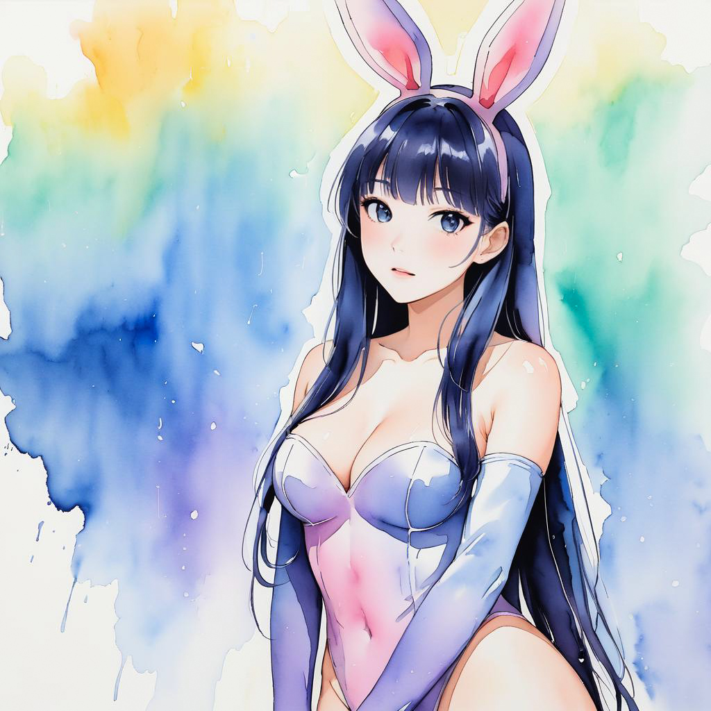 Flustered Actress in Bunny Girl Outfit