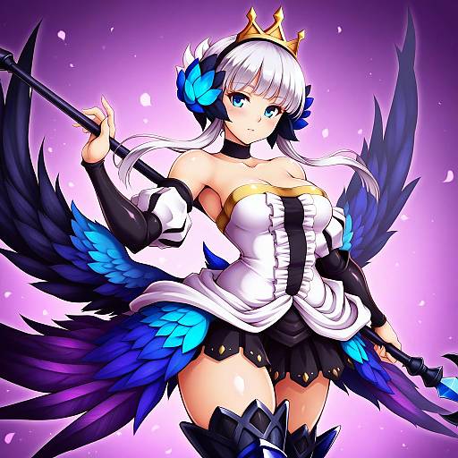 Illustration of Gwendolyn (odin sphere), odin sphere in the style of Mazume