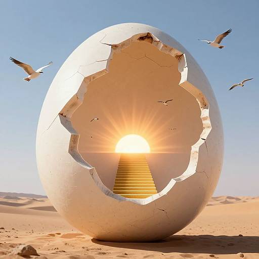 Colossal Eggshell Sunrise Staircase