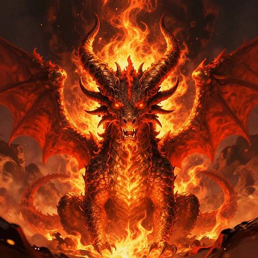 Majestic Fiery Dragon Horns