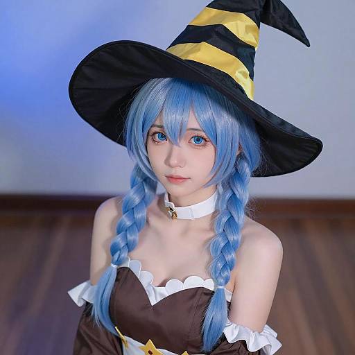 Young Woman in Witch Cosplay