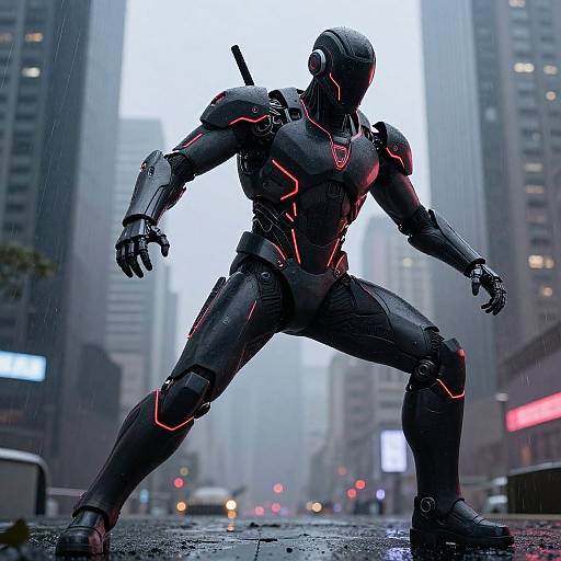 High-Tech Captain Man Exoskeleton