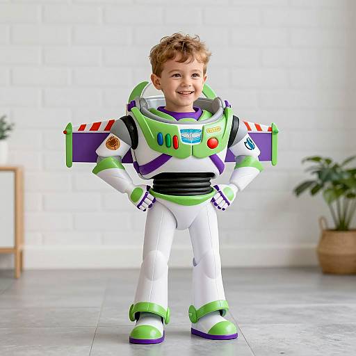 Adorable Toddler in Buzz Lightyear Costume