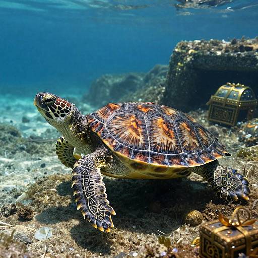 Vedal Turtle in Mystical Waters