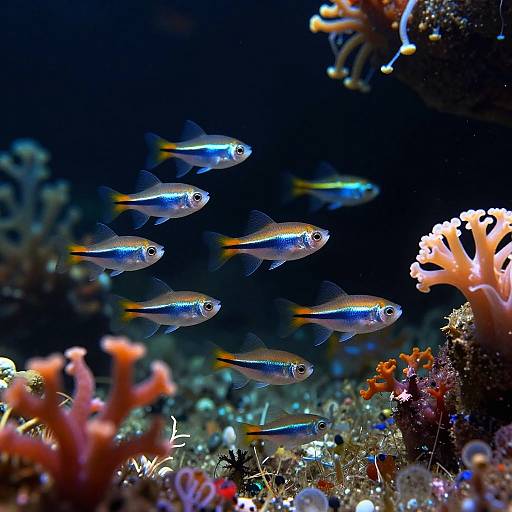 Bioluminescent Coelacanths in Cave