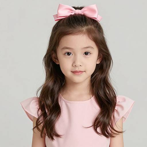 Young Girl in Pink Dress
