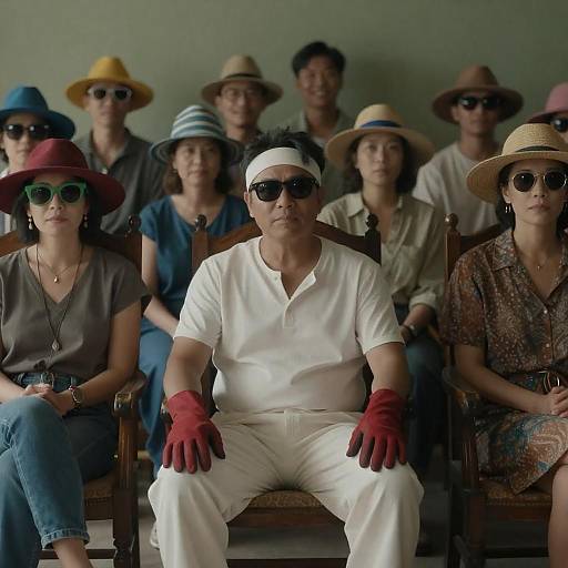 Diverse Group Relaxing in Rustic Room