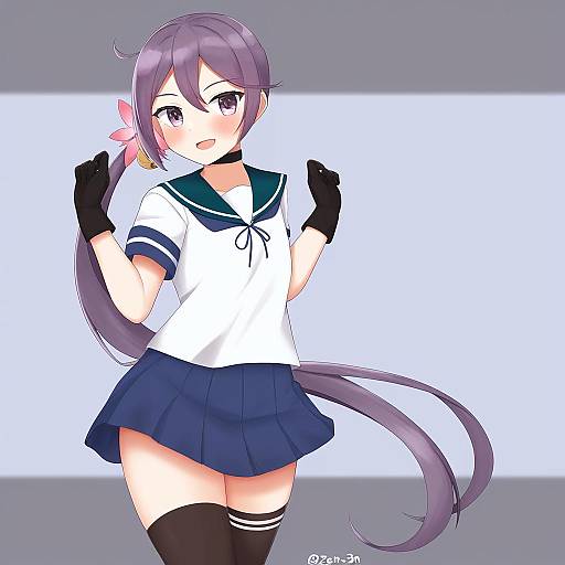 Illustration of Akebono kai ni (kancolle), kantai collection in the style of Zen33n