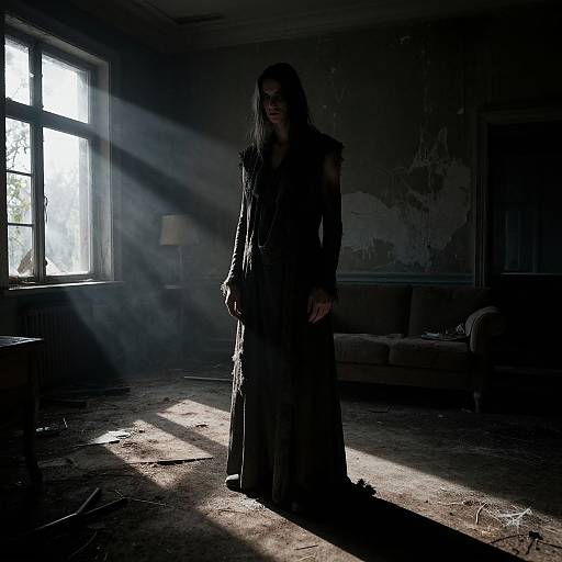 Mysterious Man in Abandoned Room