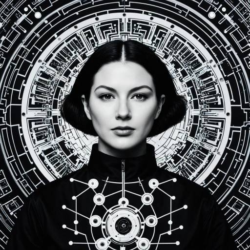 Futuristic Cybernetic Non-Binary Portrait