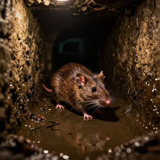 Rats in Ancient Underground Sewers