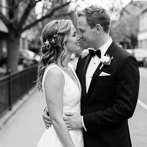 Black and White Wedding Portrait