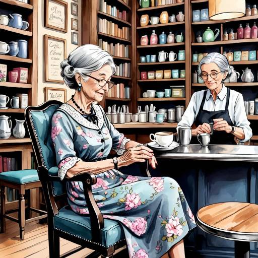 Cozy Corner with Elderly Woman Cozy Corner with Elderly Woman