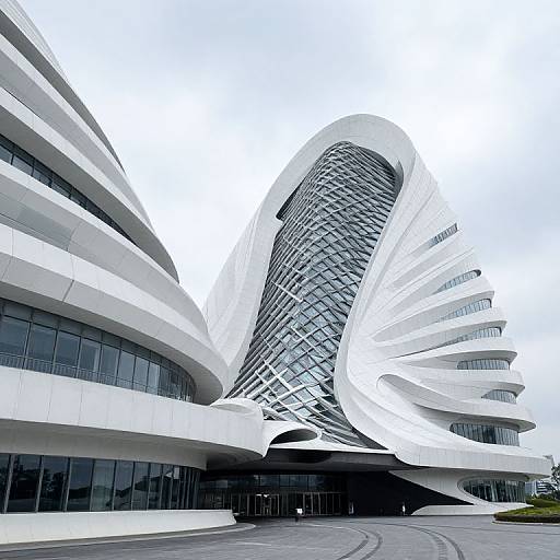 Futuristic Liquid-Curve Parametric Building