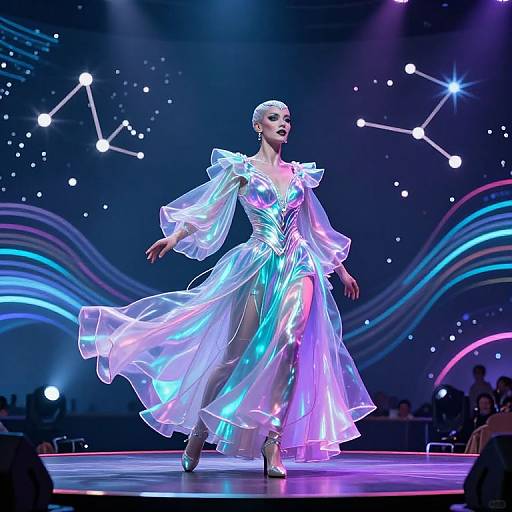 Iridescent Sci-Fi Alien Diva Performance