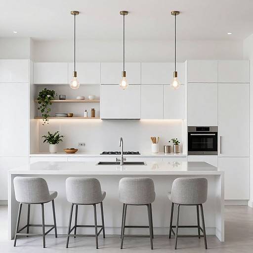 Sleek Contemporary White Kitchen