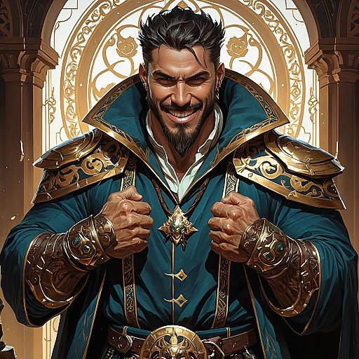 Fantasy Male Brawler with Gold Teeth and Iron Fists