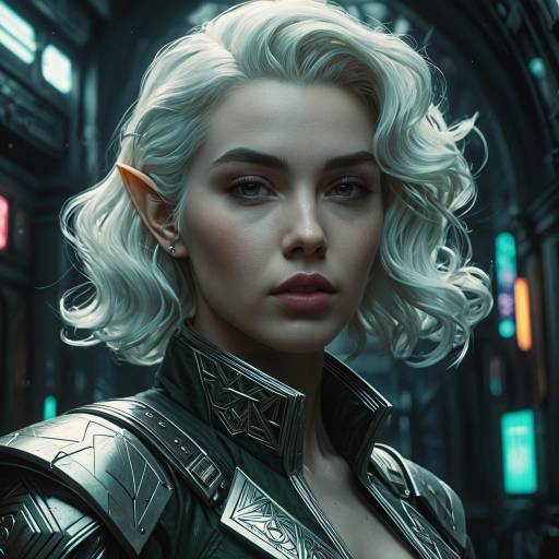 Cyberpunk Elven Decker Portrait