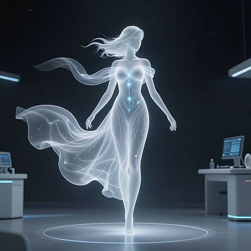 Serene VoluptuousAI in Minimalist Lab