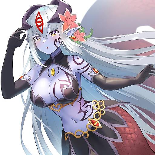 Illustration of Alipheese fateburn xvi, mon-musu quest! in the style of Isegawa yasutaka