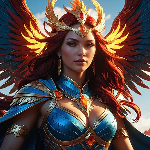 Epic Phoenix Priestess Portrait