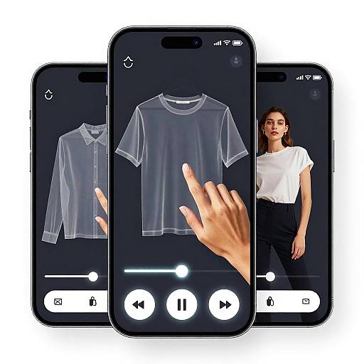 Interactive Transparent Clothes Remover UI