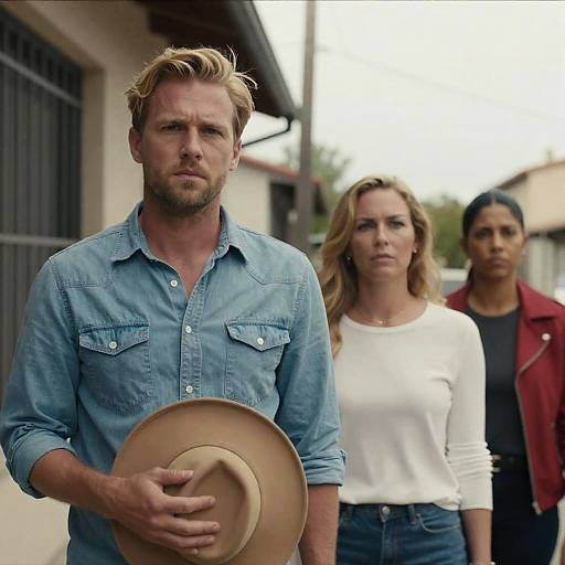 Urban Portrait of Three Serious Friends