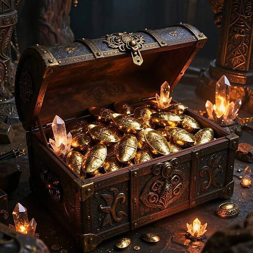 Dwarven Treasure Chest in Cavern