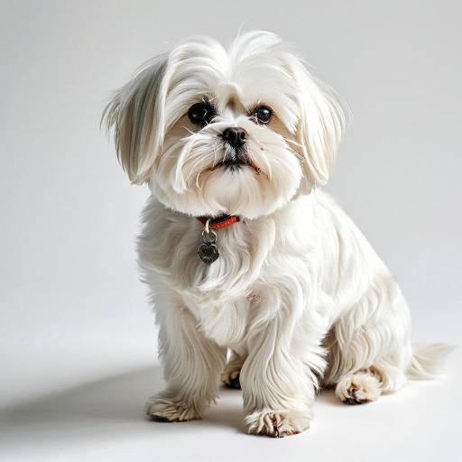 Realistic Maltese Dog with Silky Fur