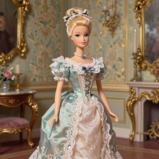 Victorian Barbie in Lavish Parlor