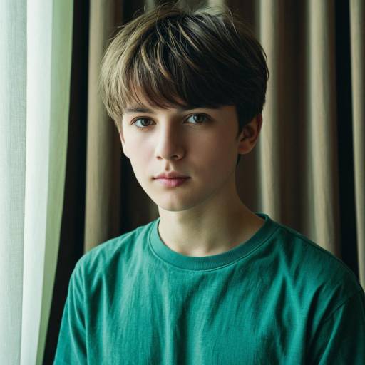 Realistic Male Portrait with Curtain Fade