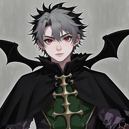 Illustration of Asta (black clover), black clover in the style of Pumpkinspicelatte