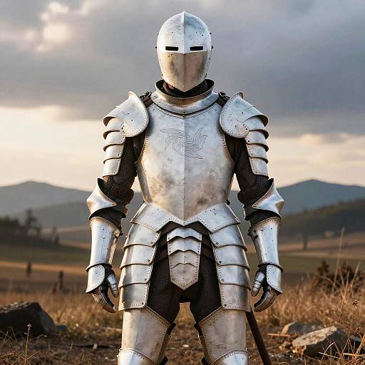 White Leather Armor on Dawn Battlefield