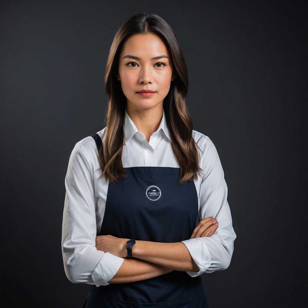 Stylish Barista Portrait in Minimalist Setting