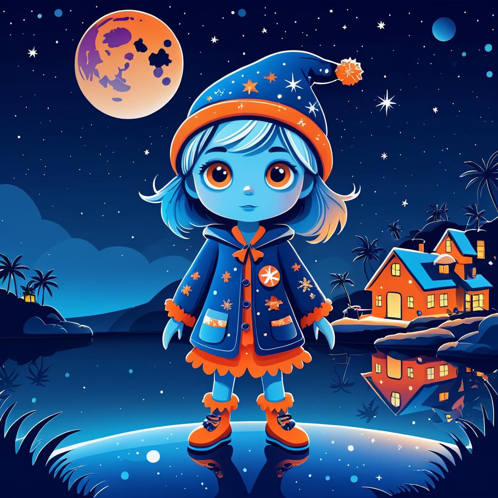 Cute Zombie in Christmas Attire Illustration