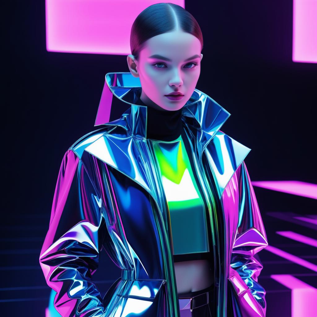 Futuristic Fashion: High-Tech & Reflective Design