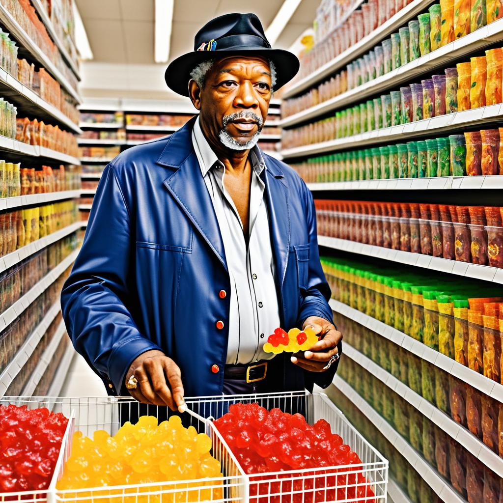 Morgan Freeman as Pirate Eating Gummy Bears