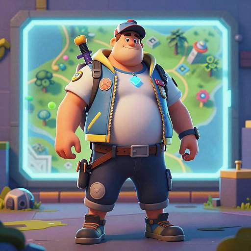 Obese Fortnite Skin in Casual Gamer Style