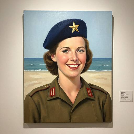 Vibrant WWII Women's Portrait Art