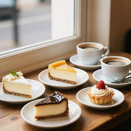 Cozy Café with Cheesecakes & Coffee
