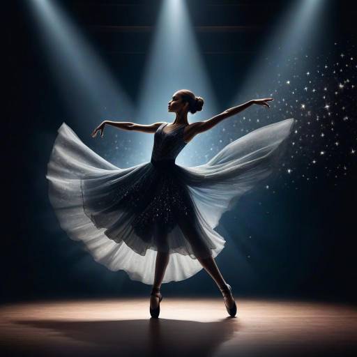 Elegant Dancer Silhouette on Stage