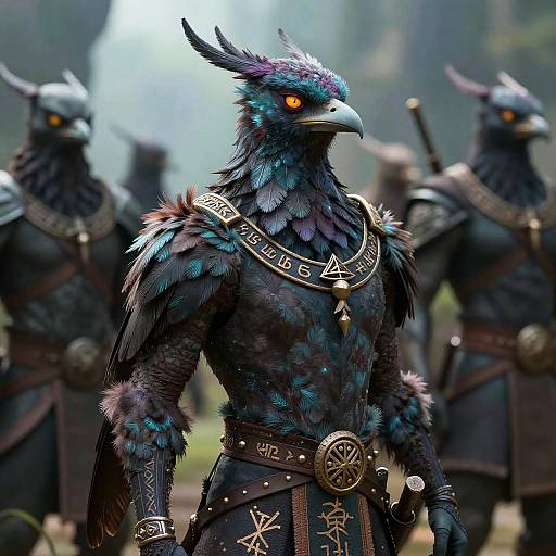 Kenku Character Close-Up Fantasy Portrait