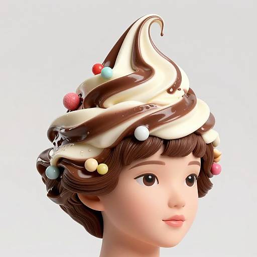 Surreal Ice Cream Swirl Haircut