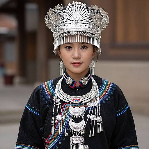 Traditional Ethnic Woman in Dress