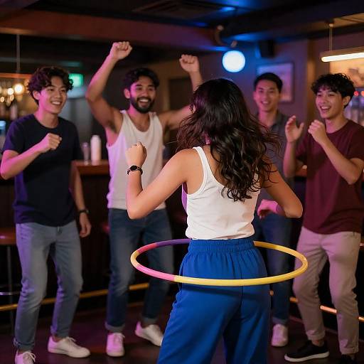 Vibrant Night at the Bar Scene