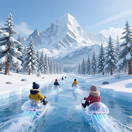 Surreal 3D Winter Wonderland Adventure