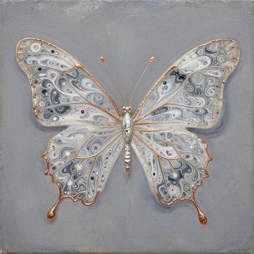 Glowing Organic Butterfly Art